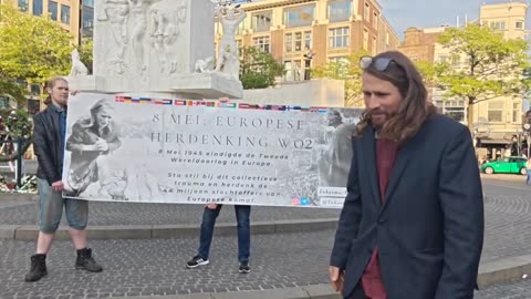 Europese Dodenherdenking (einde WO2) in Amsterdam