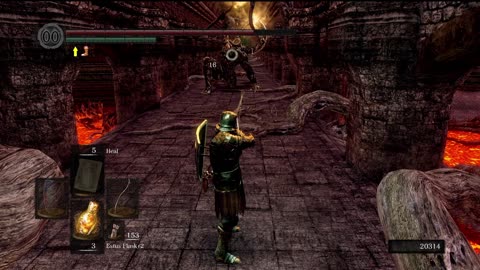 Dark Souls Remastered | Titanite Demon on bridge in Lost Izalith