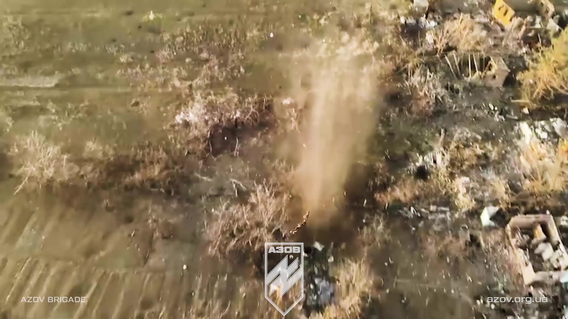 Azov drone drop launches Russian out of cellar