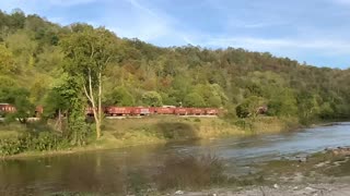 NW NC at The Treehouse 🌳 North Toe River CSX rail line Green Mountain NC