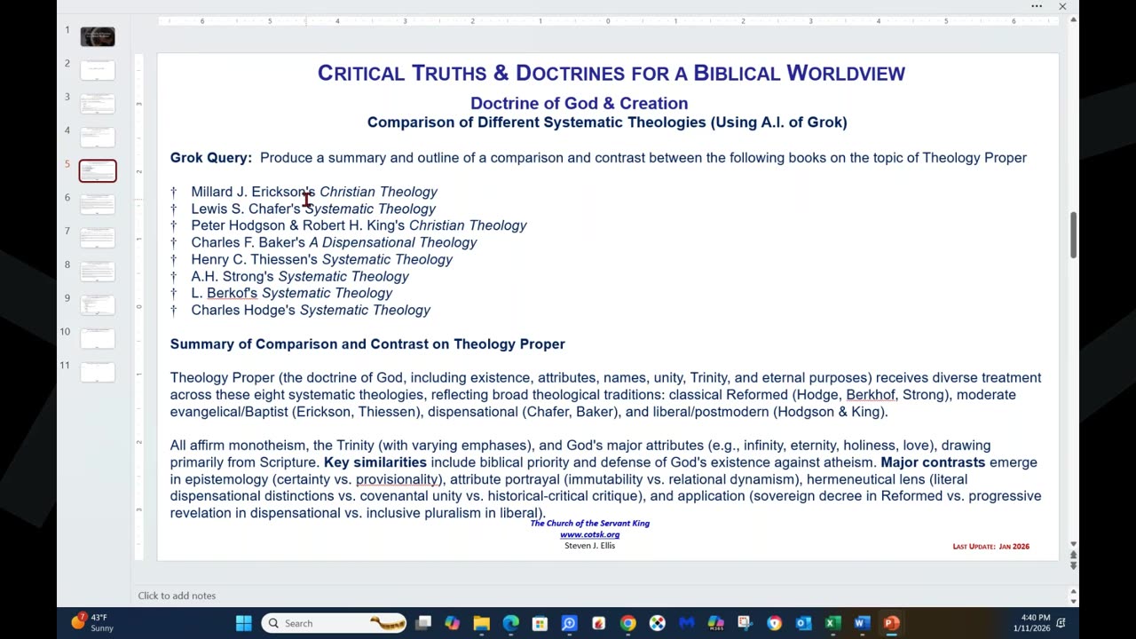 Study 2 – Defining God – part 1