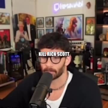 Hasan calls for people to K*ll Republican Senator Rick Scott on Twitch!!!