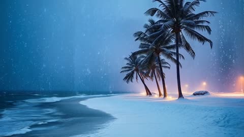 Is it a Crazy Weather Tropical Island Blizzard Snow or...