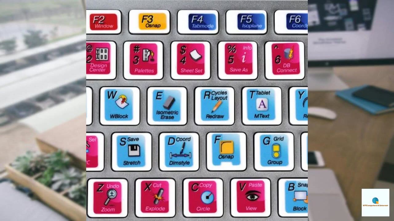 AUTODESK AUTOCAD Keyboard Stickers