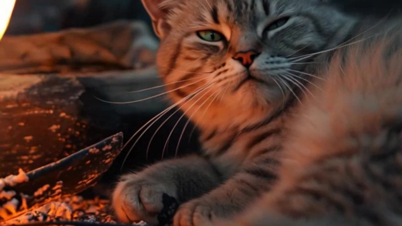 Camp Fire Cat