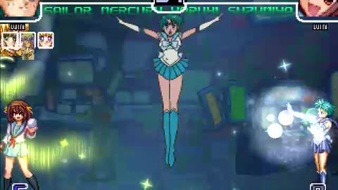 Sailor Moon, Sailor Mars, Sailor Jupiter and Sailor Venus (Me) vs Haruhi