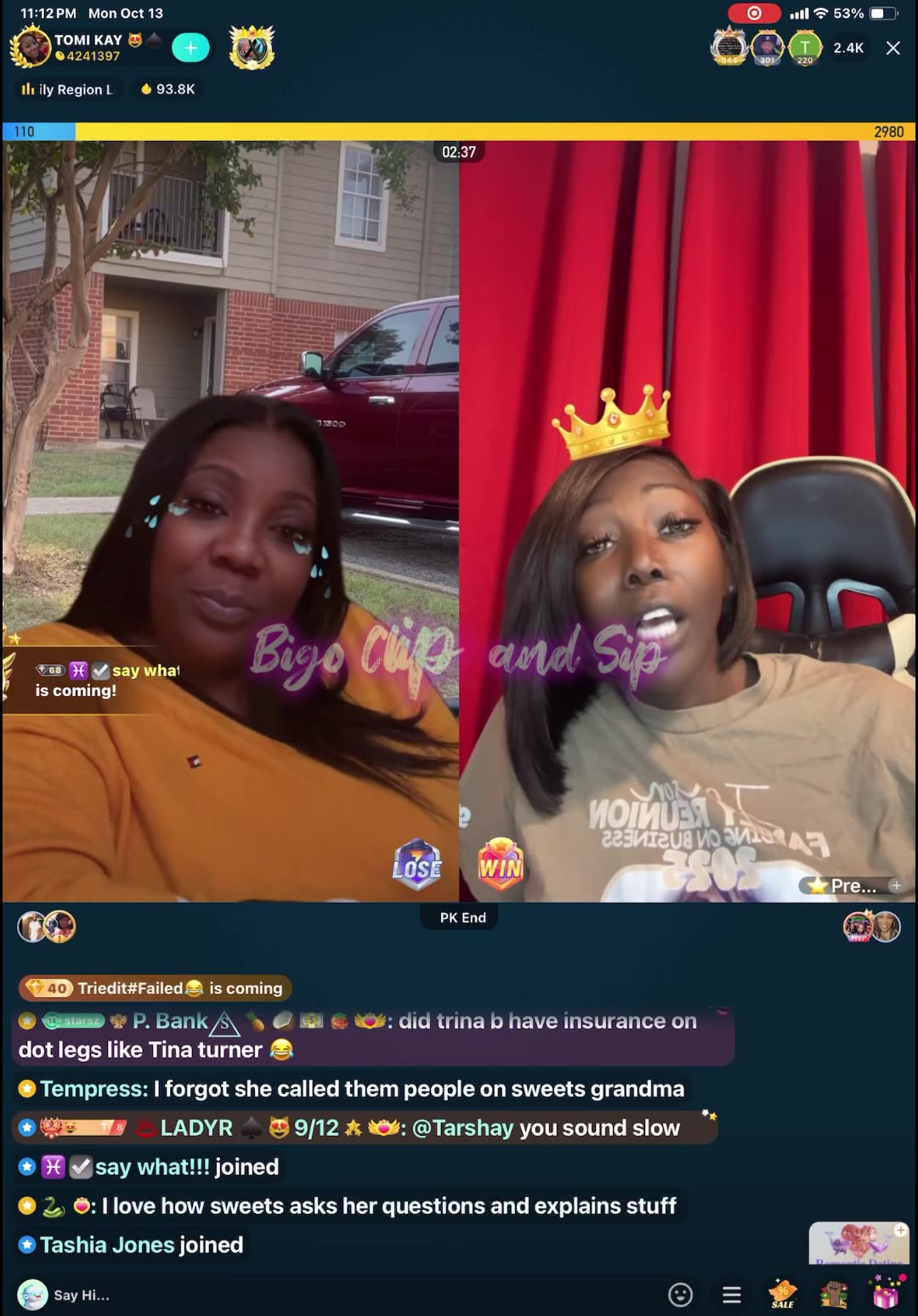 TomiKay/Swwets2Have talk about the dynamic of EbbiMays family in Beaumont 10/13/25 #bigoclipandsip