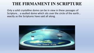 Part 6 Biblical Cosmology THE FIRMAMENT