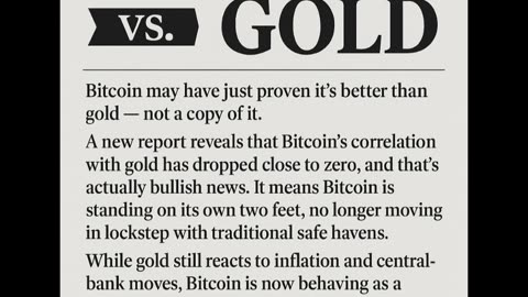 Bitcoin Breaks Free From Gold – A New Financial Era 🟠