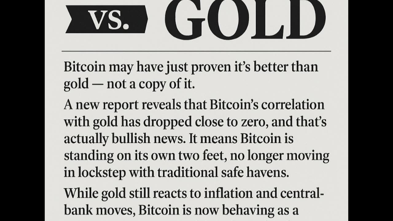 Bitcoin Breaks Free From Gold – A New Financial Era 🟠