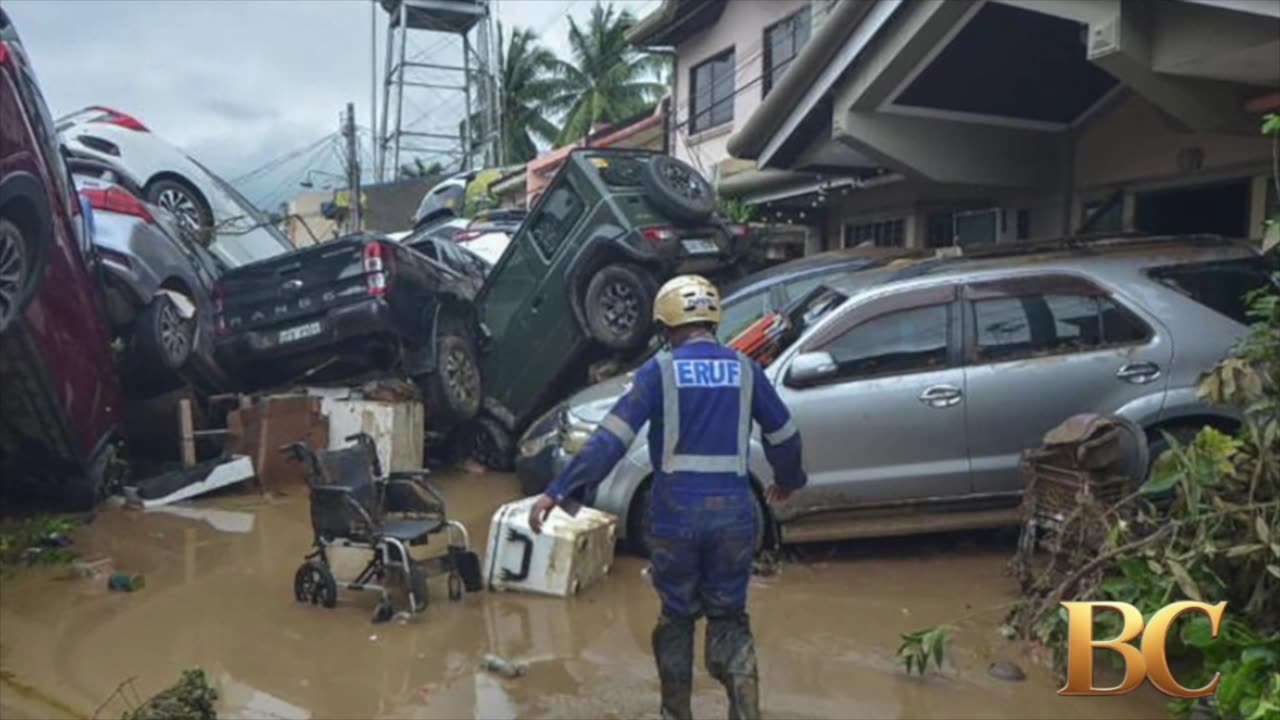 Typhoon Kalmaegi leaves at least 26 dead in Philippines, with survivors trapped on roofs and in cars