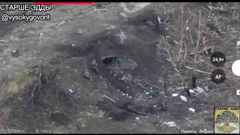 Russians Attack Ukrainian Soldiers Hiding in a Pipe Under the Railway