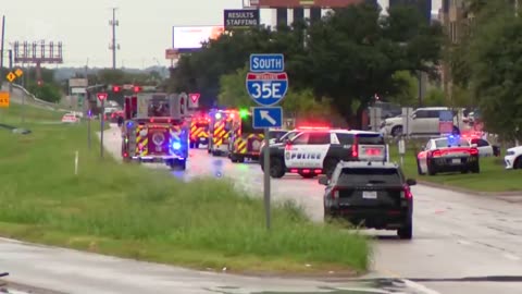 Surveillance footage shows shooting at Dallas ICE facility.