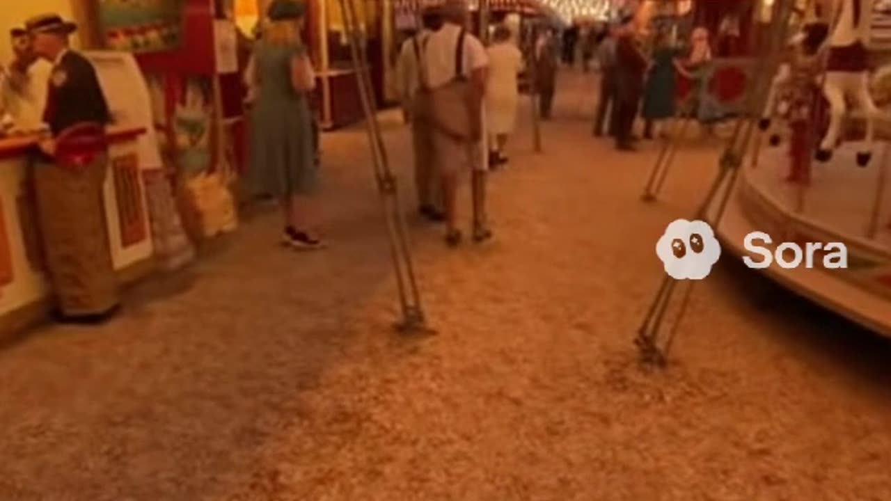 Sora 2 1940's carnival, ai generated
