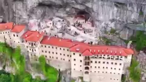 Amazing Drone View of Sumela Monastery! 🏞️✨