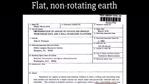 NASA & Military Internal Documents Use Flat Earth Model