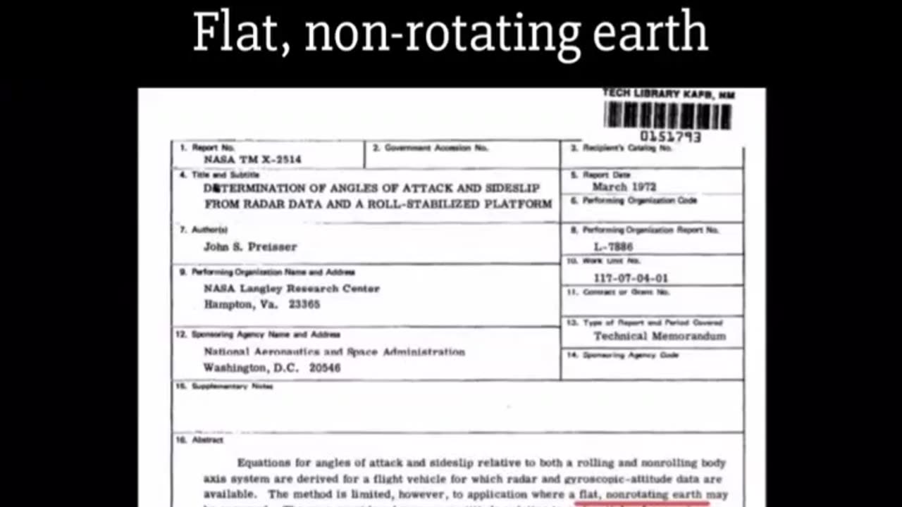 NASA & Military Internal Documents Use Flat Earth Model