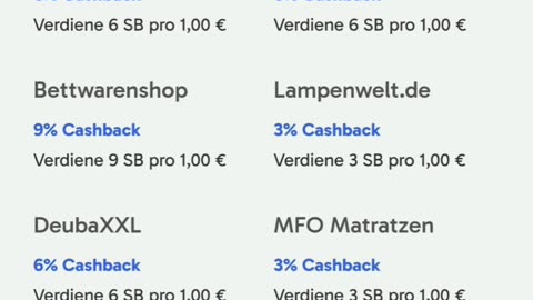 CASHBACK "Worldwide" + Earn by Gaming und Umfragen