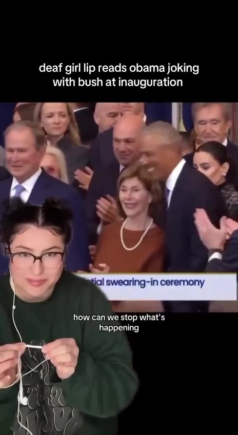 A deaf lip reader caught Barack Obama and George W. Bush
