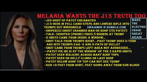 Melania wants the j13/BUTLER truth too..