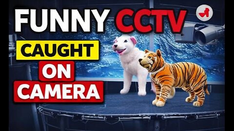 CCTV Camera : Caught Unicorn and Other Animals Jumping On The Trampoline