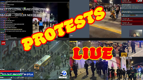 🚨 BREAKING: LA RIOTS LIVE! - Police Scanner & Multi-View