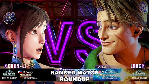 Kuya Kalbo SF6 Ranked Roundup. Chun Li Master Rank [Hori Fight Stick]
