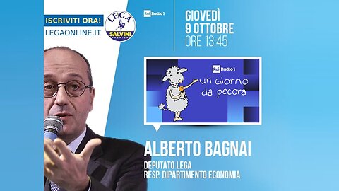 🔴 On. Alberto Bagnai ospite della trasmissione "Un giorno da pecora" del 09.10.2025