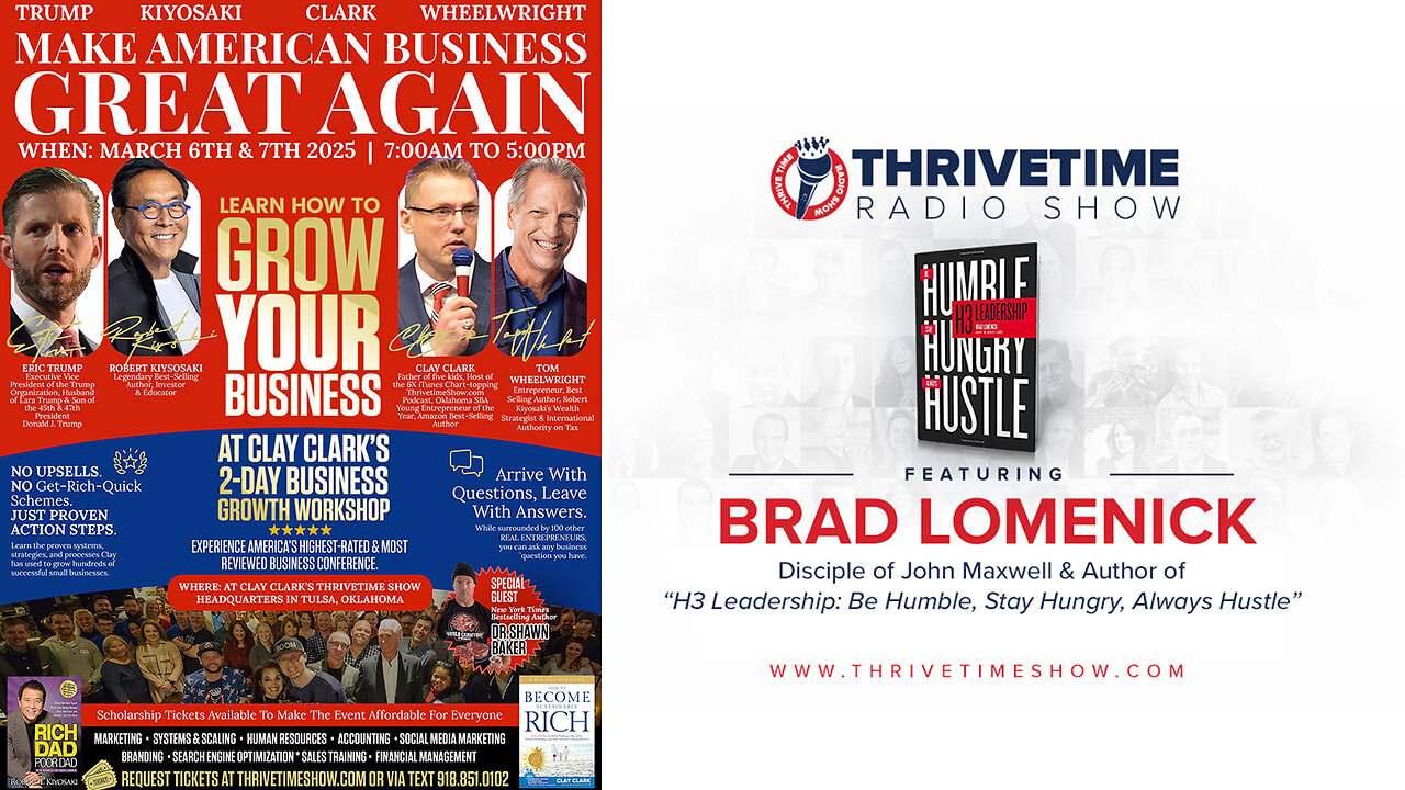 Business Coach | Learn the Proven Path to Lead & Succeed + How to Grow from Me to We w/ Best-Selling Author & John Maxwell Disciple Brad Lomenick + Join Eric Trump & Kiyosaki At Clay Clark's March 6-7 Business Workshop!