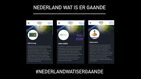 Top 3 grootste Nederlandse banken zijn SDG 2030 Agenda uitvoerders en gekoppeld aan het WEF