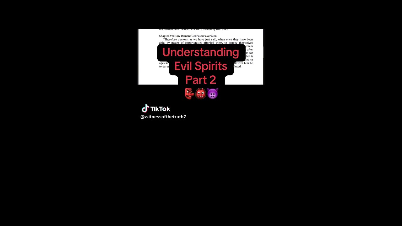 Understanding Evil Spirits Part 2
