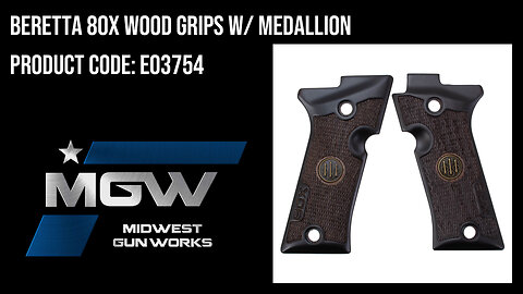 Beretta 80X Wood Grips w/ Medallion - E03754