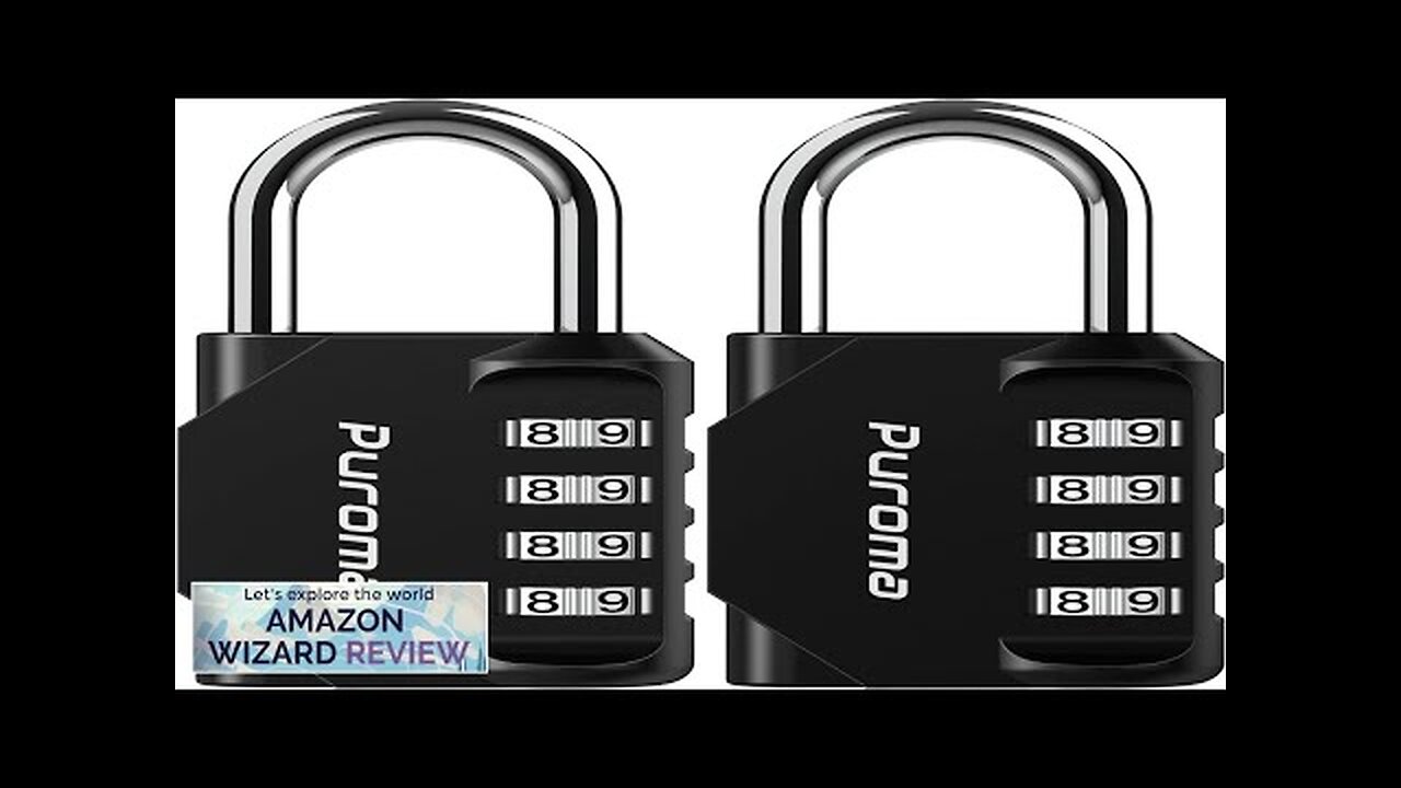 Puroma 2 Pack Combination Lock 4 Digit Locker Lock Outdoor Waterproof Padlock Review