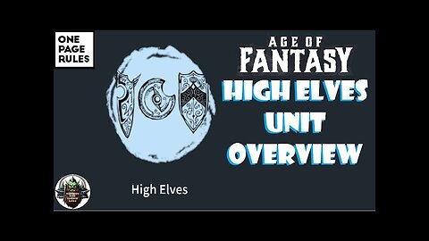 High Elves Unit Overview