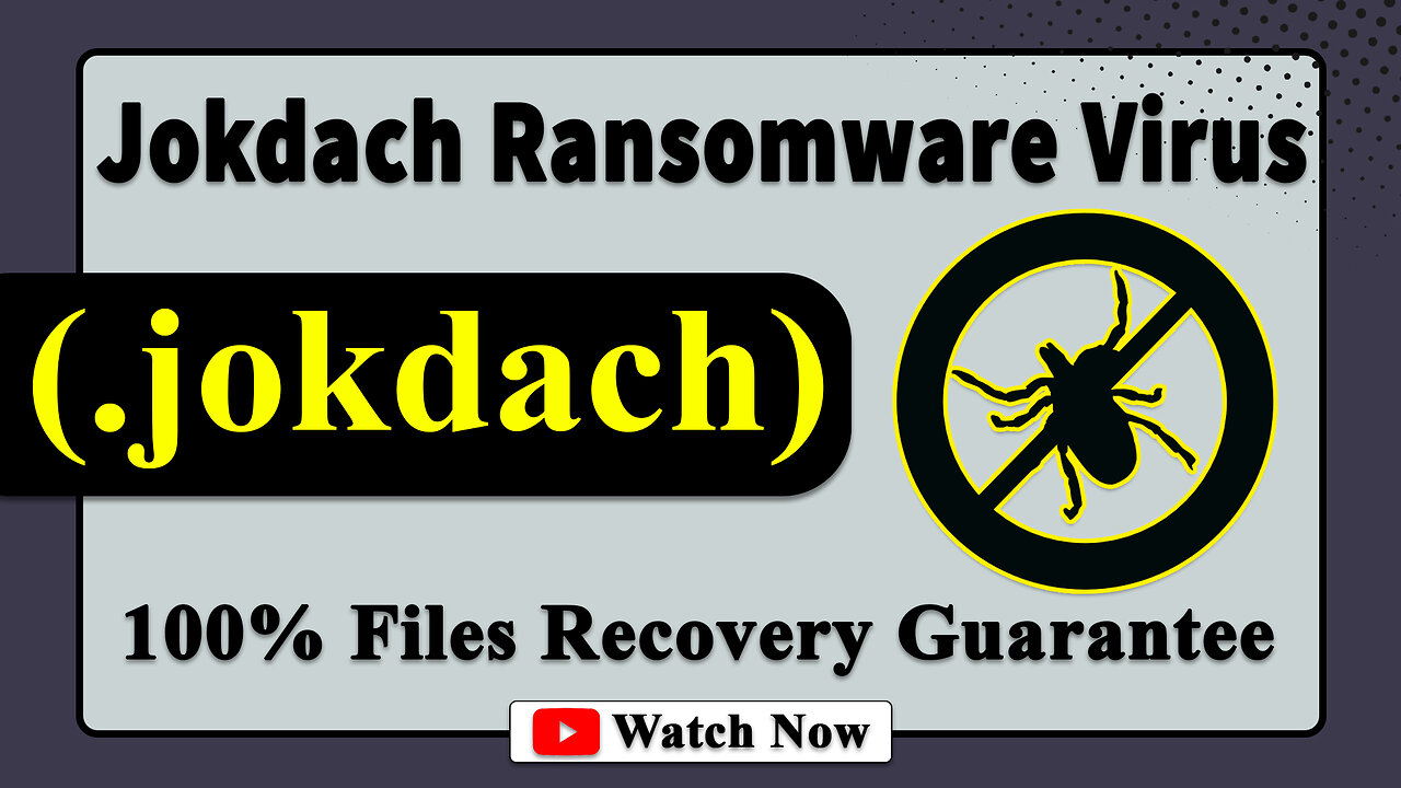 || SOLVED ✅🔘|| Jokdach (.jokdach) ransomware virus - removal and decryption