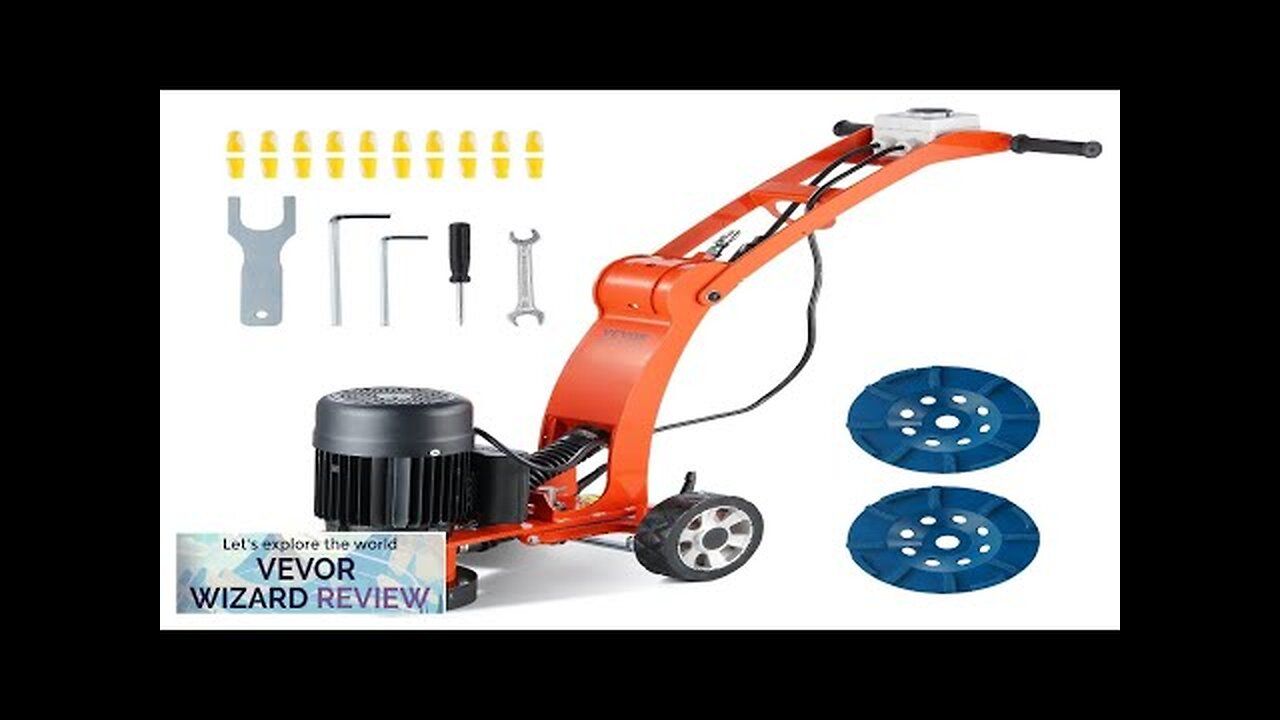 VEVOR Electric Concrete Floor Grinder 7" Walk-Behind Grinder 1.7HP Concrete Floor Polisher Review