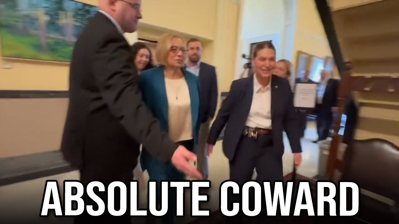 Maine Gov. Janet Mills RUNS AWAY from the press as she REFUSES to answer a single question