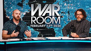WAR ROOM WITH HARRISON SMITH - 2/13/2026: Is Trump Admin Cooked? Establishment Flounders Amid Devastating Epstein Fallout, As Obama Lawyer Resigns from Goldman Sachs…PLUS, Alex Jones Files MASSIVE Civil Rights Countersuit Against Entities That Waged Law