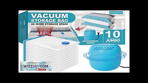 Vacuum Storage Bags with Electric Pump 10 Jumbo Space Saver Bags Vacuum Review