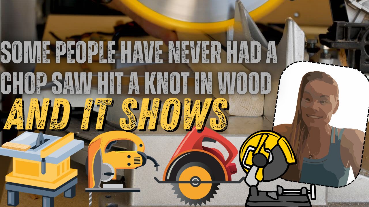 Some People Have Never Had A Chop Saw Hit A Knot In Wood and It Shows