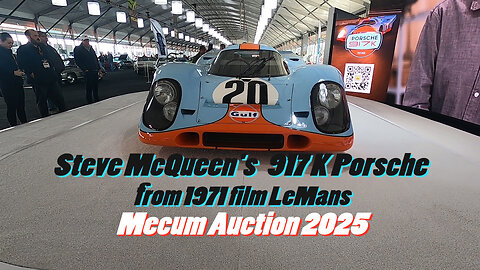 Steve McQueen's Porsche 917 for sale at Mecum 2025 by owner Jerry Seinfeld