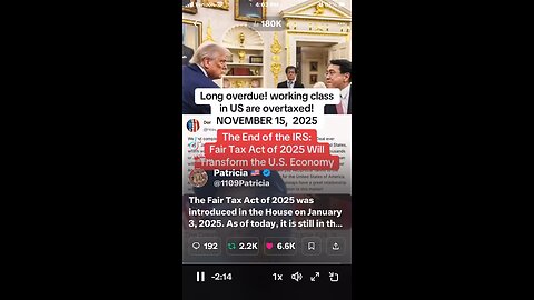 The Fair Tax Act of 2025 was introduced in the House on January 3, 2025. As of today, it is still in