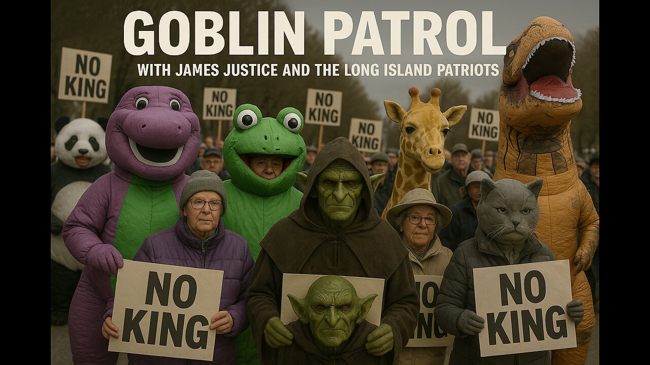 Trolling the goblins of Long Island on no Kings Day with James Justice in the MAGA truck
