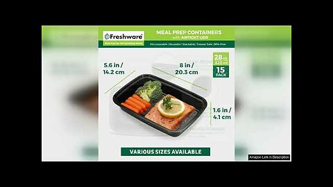 Freshware Meal Prep Containers [15 Pack] 1 Compartment Food Storage Containers Review