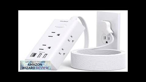 10Ft Extension Cord with Multiple Outlets Flat Plug Power Strip Surge Protector Review