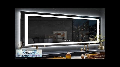 LOAAO 72"X36" Inch RGB LED Bathroom Mirror with Lights, Large, Anti-Fog Review