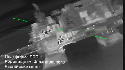 Ukraine strikes Russian oil rigs in the Caspian sea