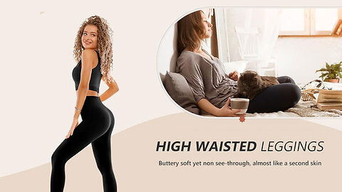 7.99$ High Waisted Leggings - Buttery Soft Pants for Workout, Available in multiple colors.