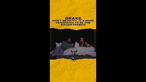 @champagnepapi Don’t be petty, it’s more rewarding to be the bigger person. #drake 🎥 @bobbi
