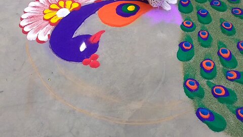 peacock floor peacock design by dry colour